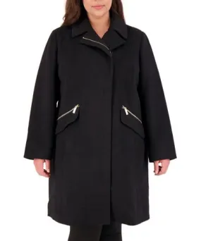 Vince Camuto Plus Womens Lightweight Cold Weather Wool Coat