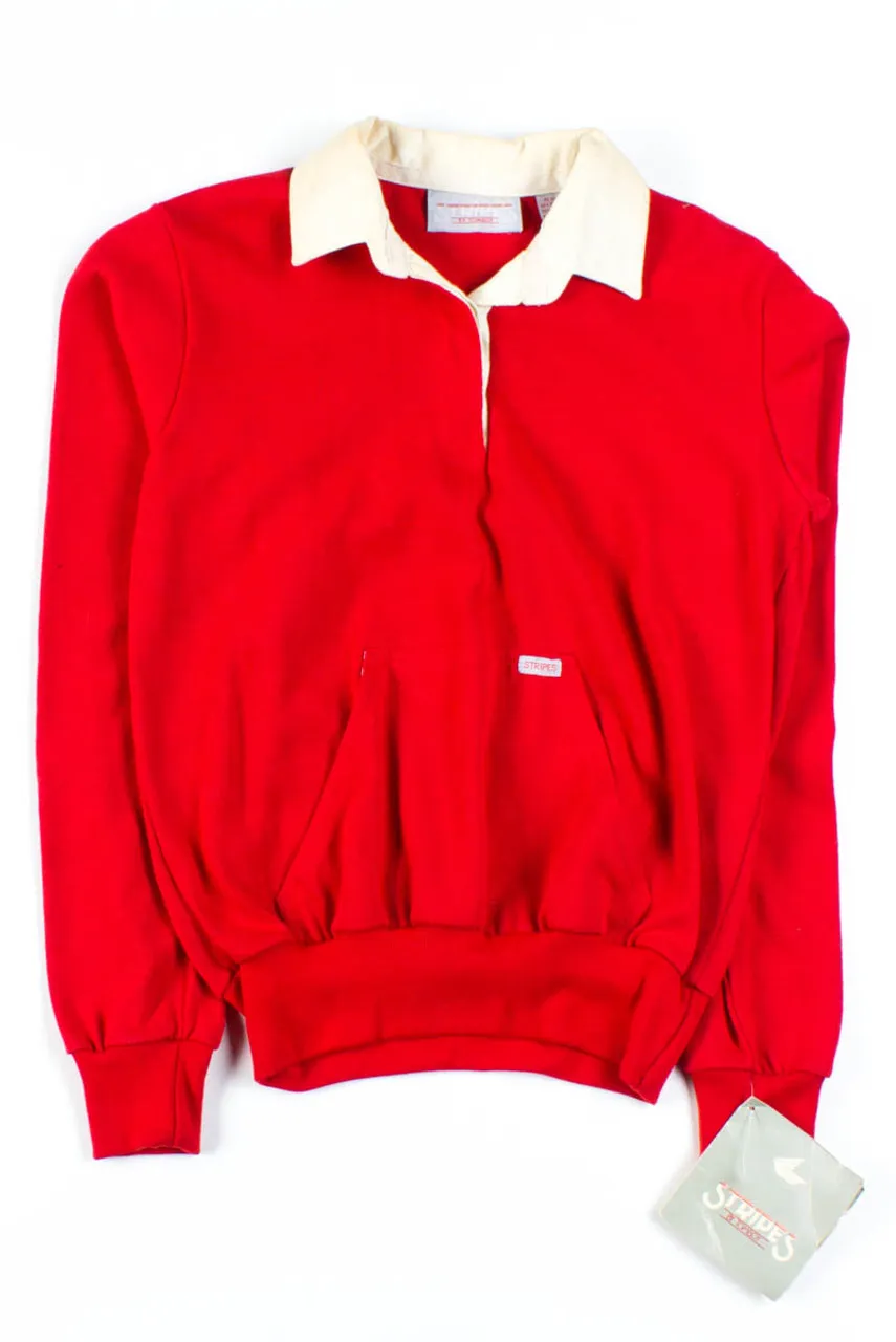 Vintage Red Polo Sweatshirt