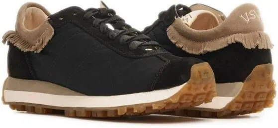 Visvim Walpi Runner 8 fringed suede sneakers Black