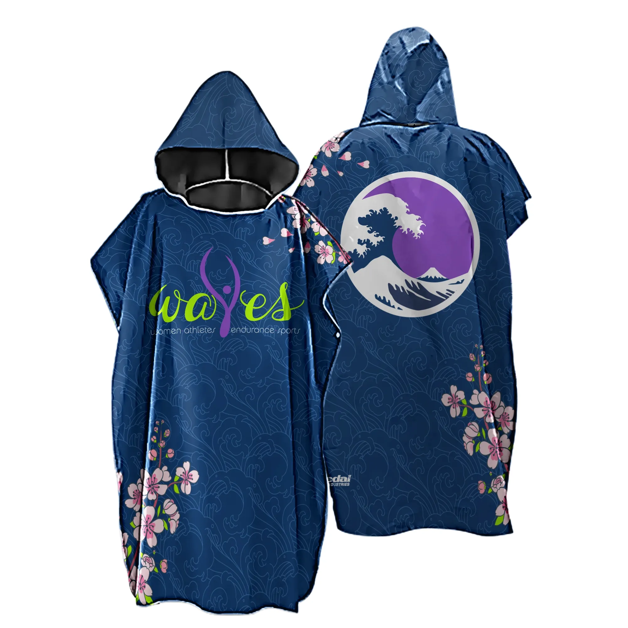 WAVES Triathlon 2023 CHANGING PONCHO 3.0 BLOSSOMS