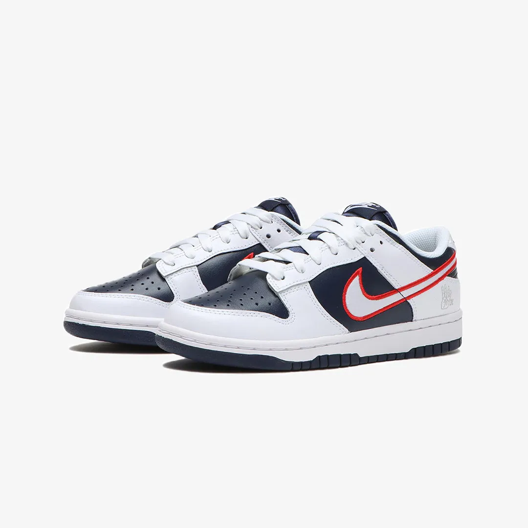 WMN'S DUNK LOW PREMIUM 'WHITE/UNIVERSITY RED-OBSIDIAN-WOLF GREY'