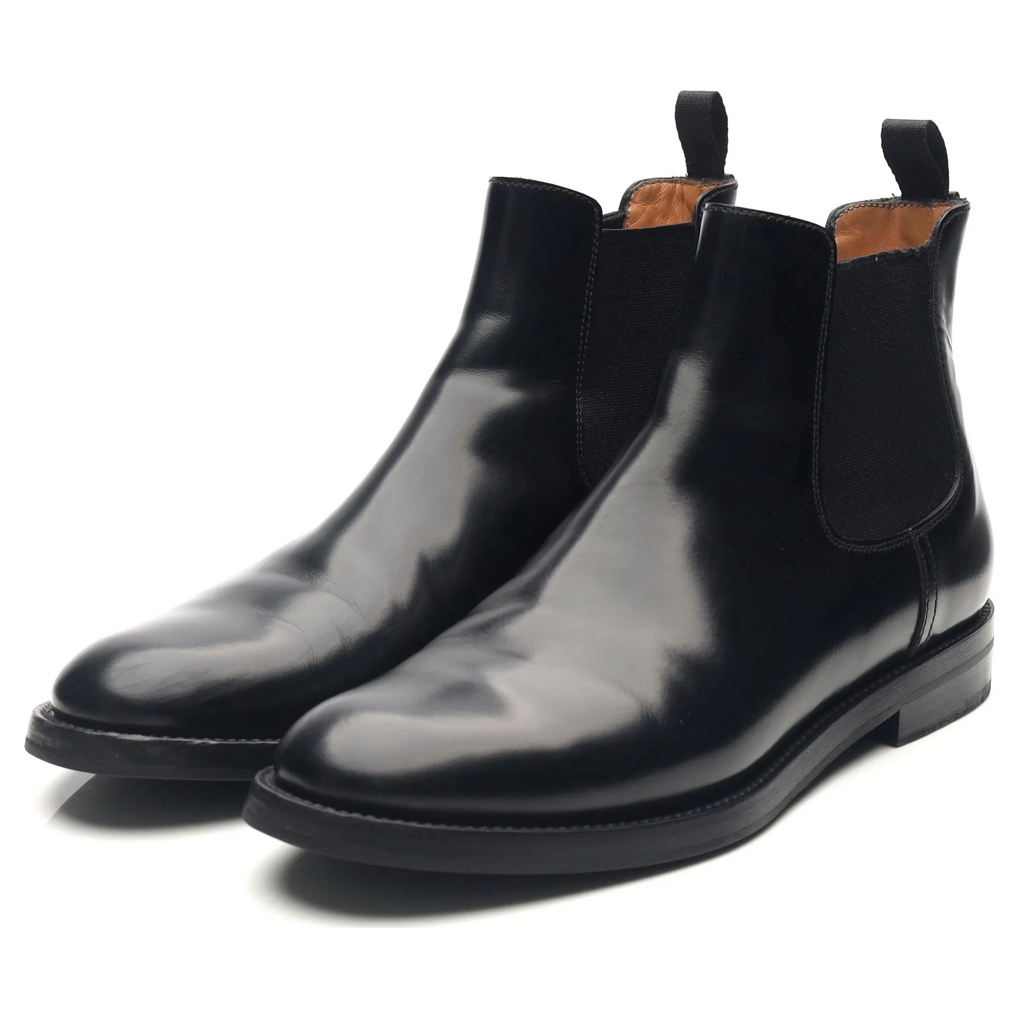 Women's 'Elsa' Black Leather Chelsea Boots UK 4.5