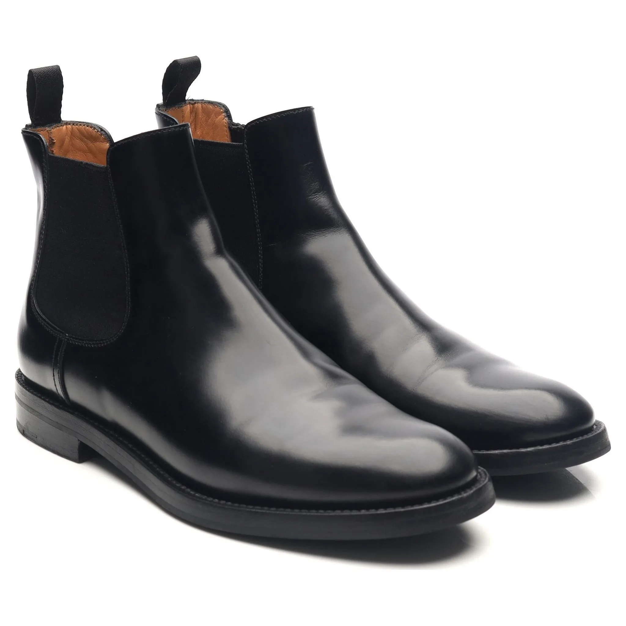 Women's 'Elsa' Black Leather Chelsea Boots UK 4.5