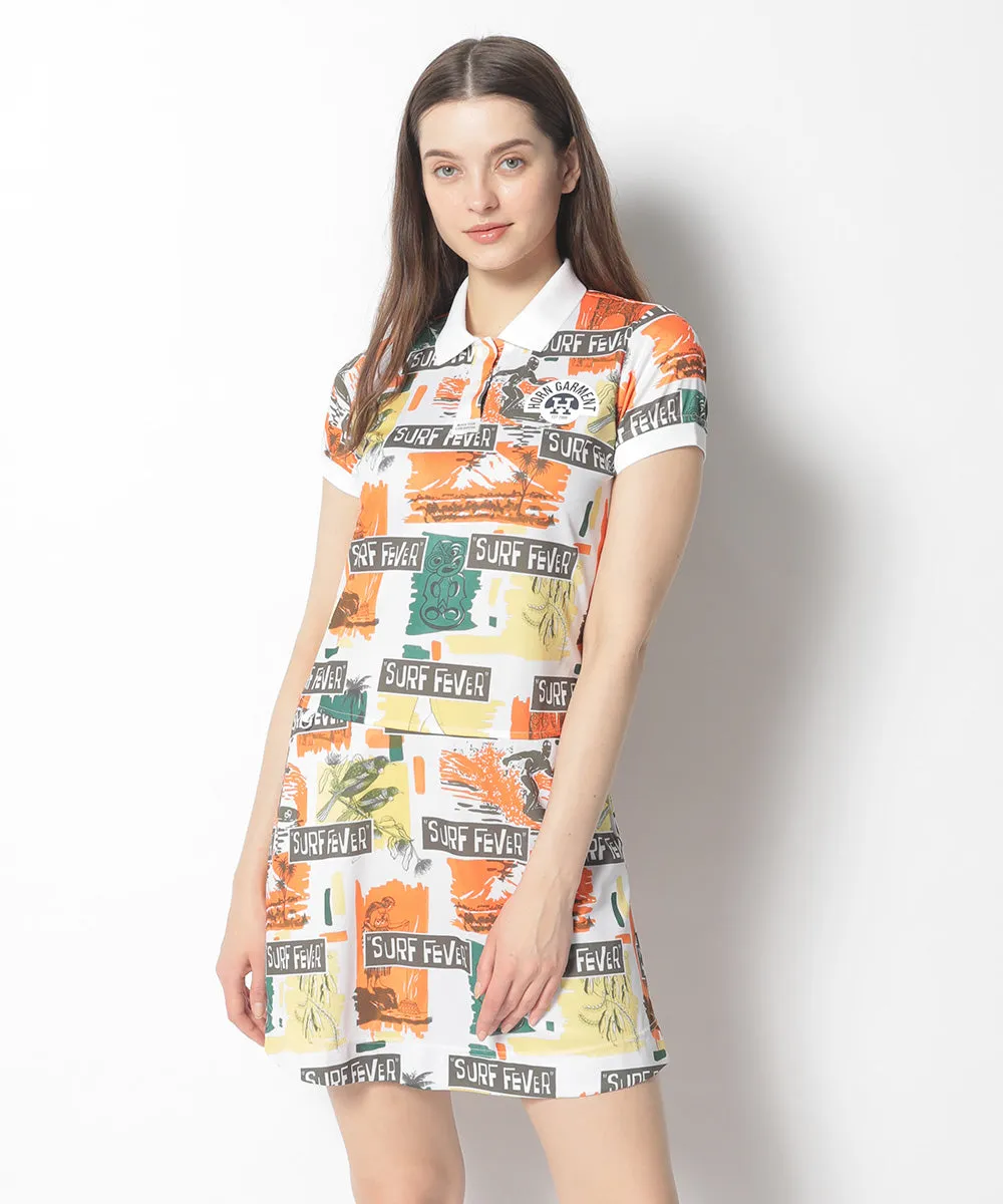 Women's Sprout Polo Dress Orange