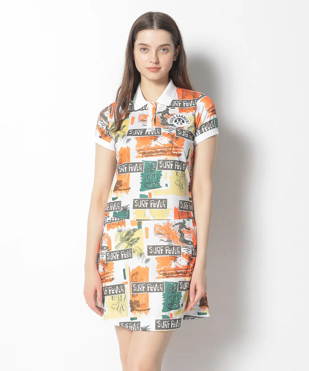 Women's Sprout Polo Dress Orange