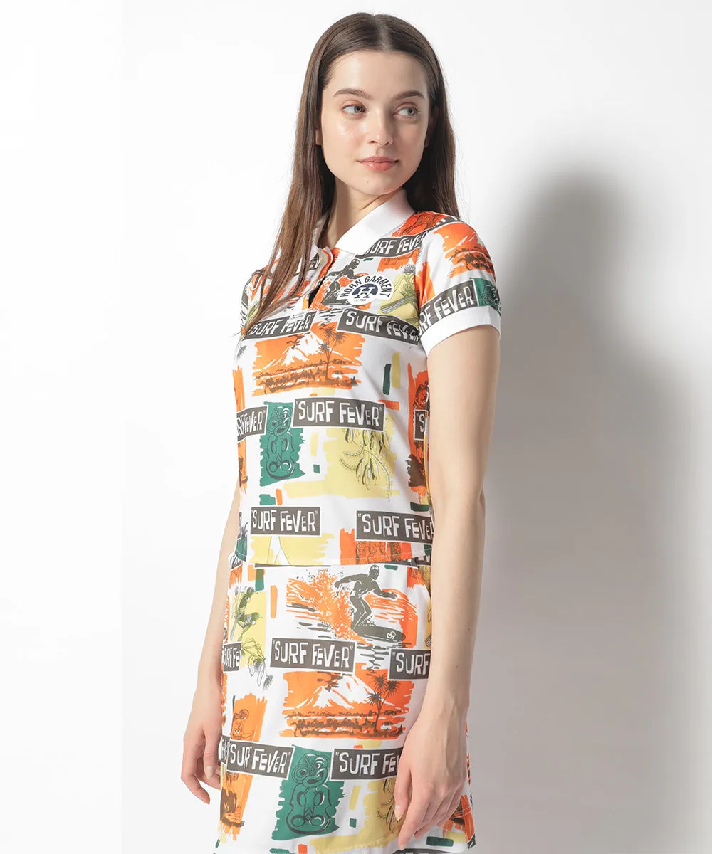 Women's Sprout Polo Dress Orange