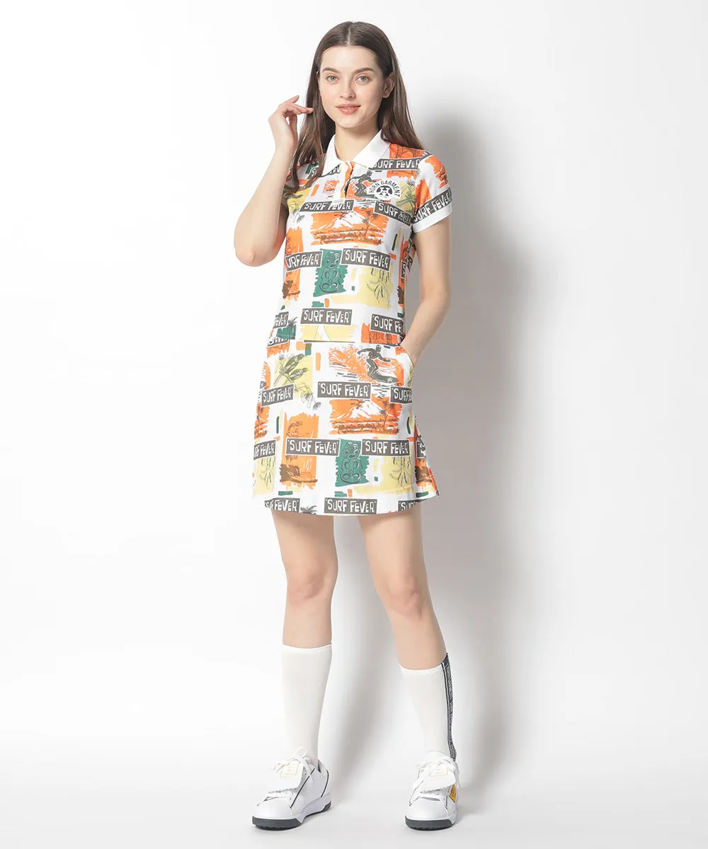 Women's Sprout Polo Dress Orange