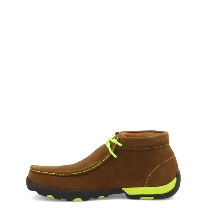 Work Twisted X Men's Work Chukka Driving Moc Distressed Saddle & Yellow