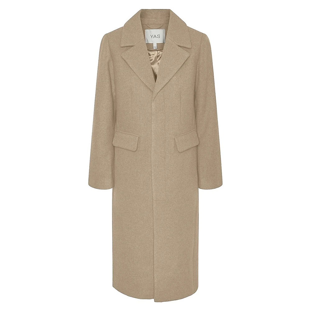 Yas Lima Wool-Blend Long Coat