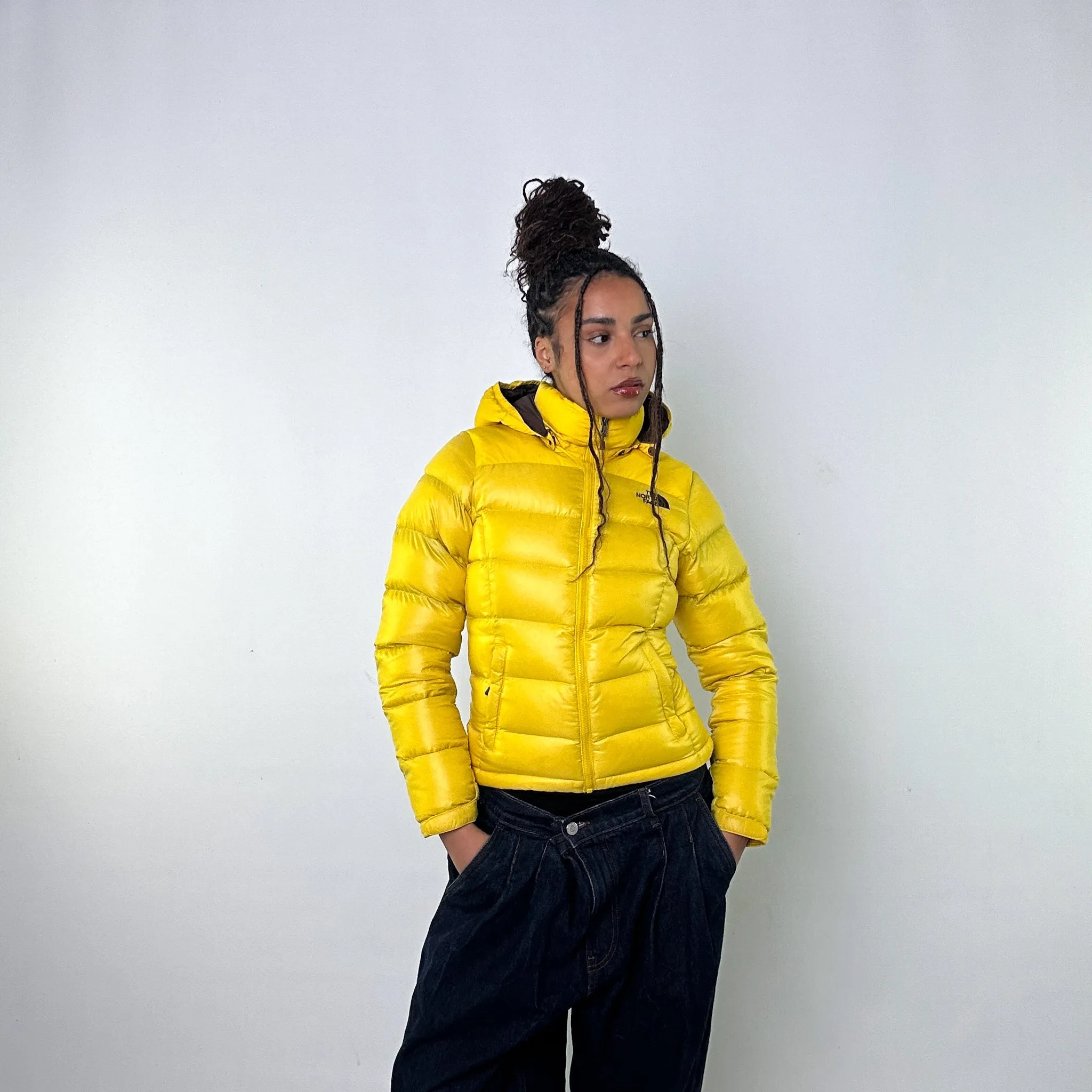 Yellow 90s The North Face 700 Series Puffer Jacket Coat (XS)