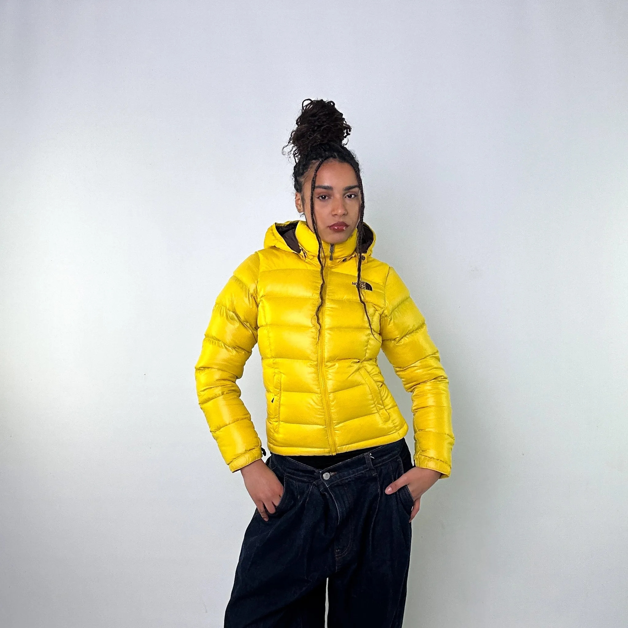 Yellow 90s The North Face 700 Series Puffer Jacket Coat (XS)