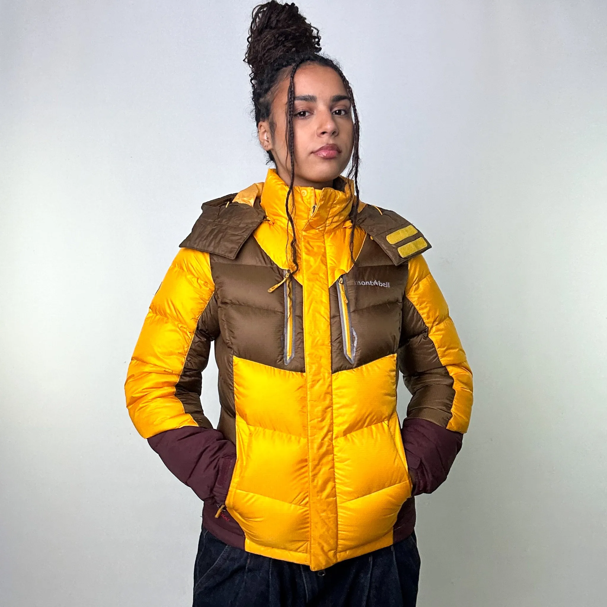 Yellow y2ks Mont Bell EX 800 Puffer Jacket Coat (S)