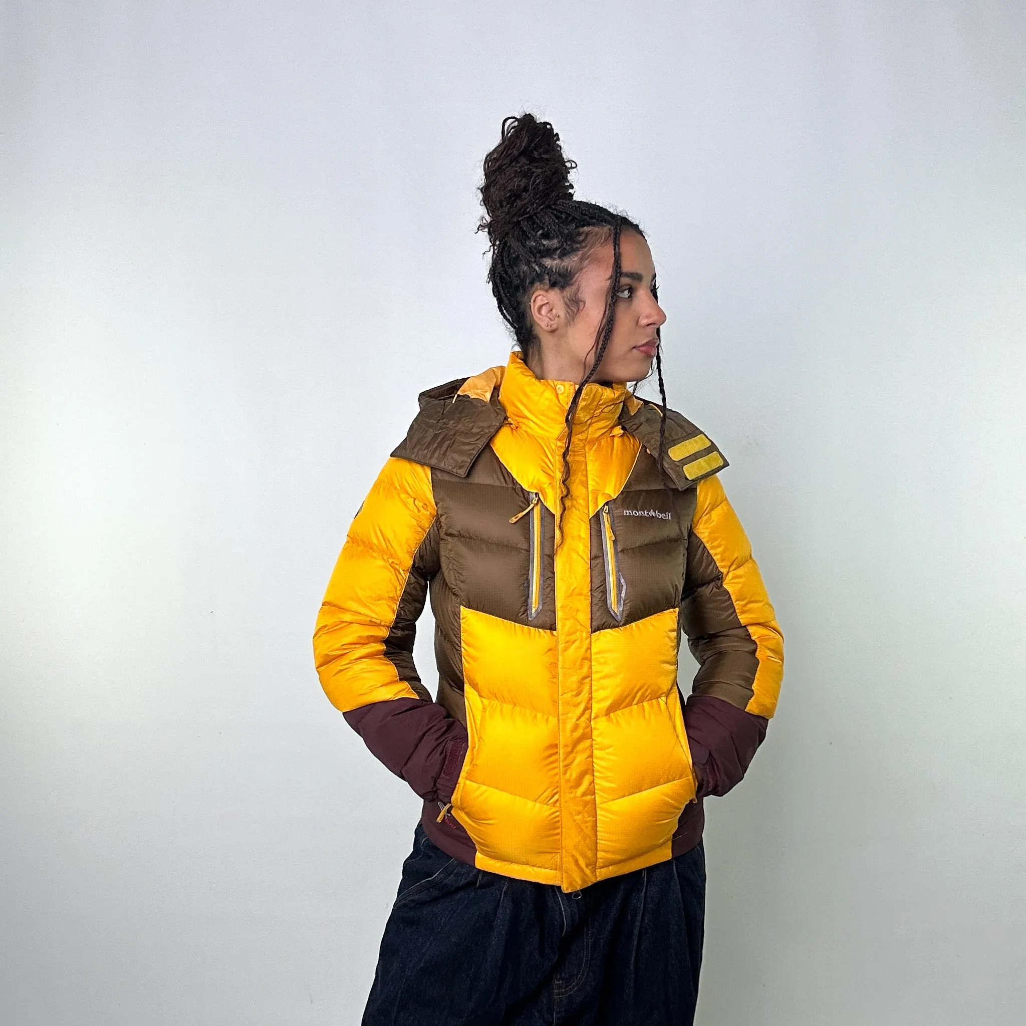 Yellow y2ks Mont Bell EX 800 Puffer Jacket Coat (S)