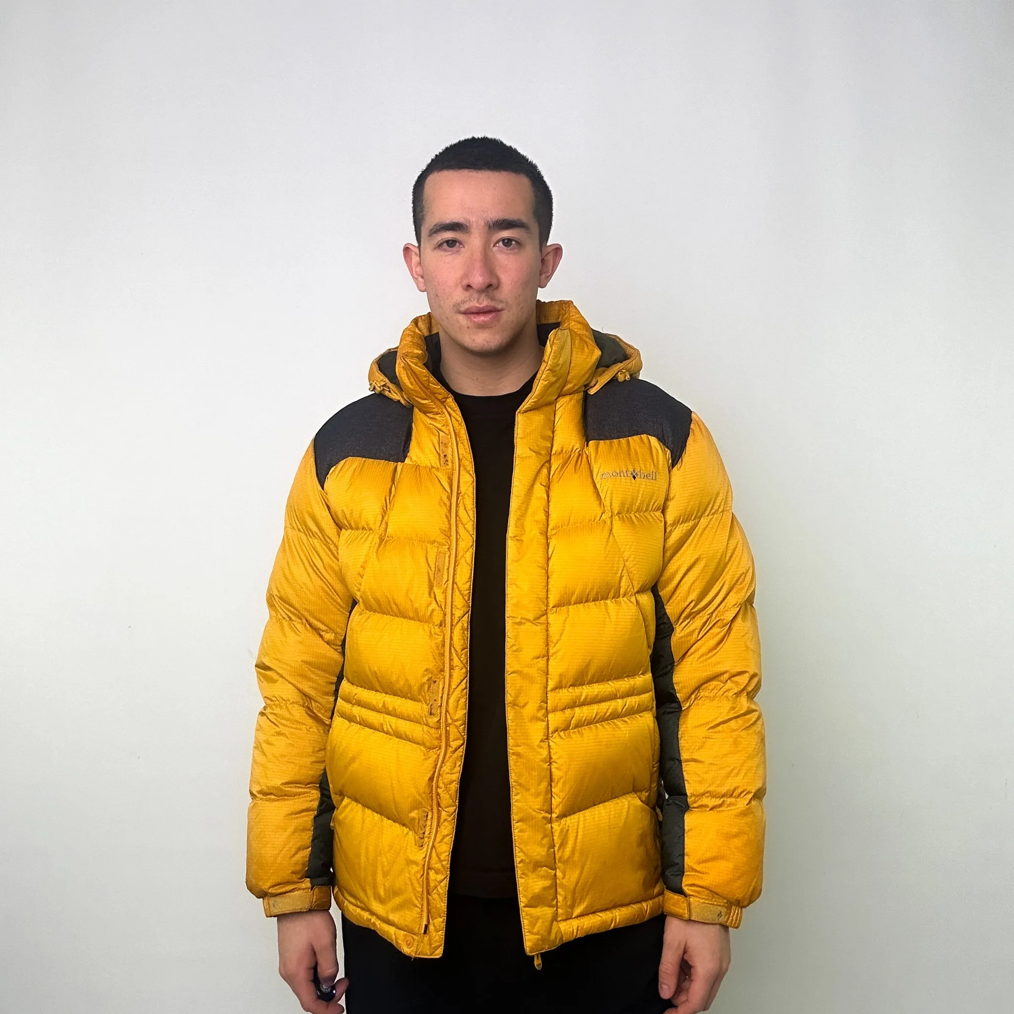 Yellow y2ks Mont Bell Puffer Jacket Coat (L)