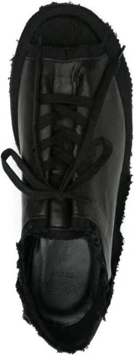 Yohji Yamamoto lace-up leather sandals Black